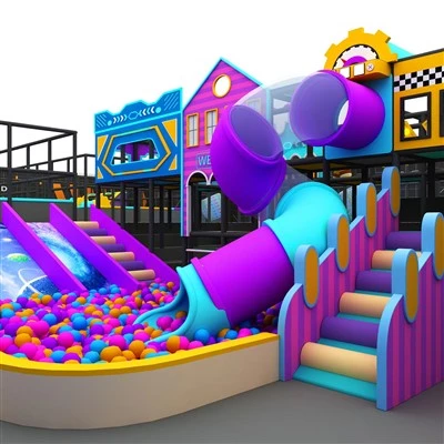 Divertido parque infantil interior para familias y niños